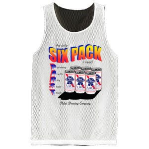 Pabst Blue Ribbon Beer The Only Six Pack I Need Mesh Reversible Basketball Jersey Tank