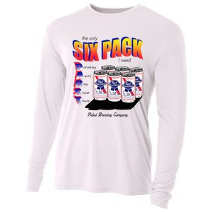 Pabst Blue Ribbon Beer The Only Six Pack I Need Cooling Performance Long Sleeve Crew