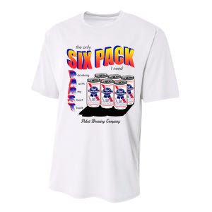 Pabst Blue Ribbon Beer The Only Six Pack I Need Performance Sprint T-Shirt