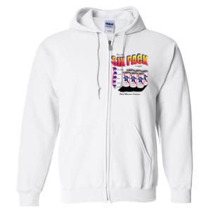 Pabst Blue Ribbon Beer The Only Six Pack I Need Full Zip Hoodie