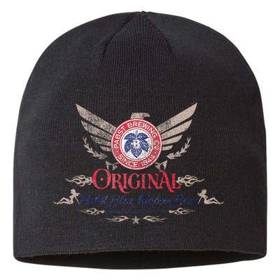 Pabst Blue Ribbon Beer Original Logo Eagle With Wings Sustainable Beanie