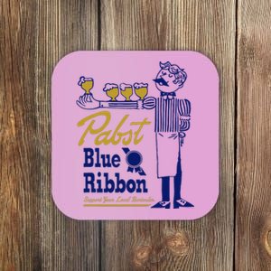 Pabst Blue Ribbon Beer Support Your Local Bartender Coaster