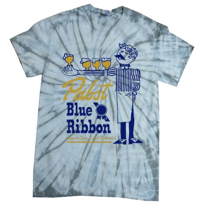 Pabst Blue Ribbon Beer Support Your Local Bartender Tie-Dye T-Shirt