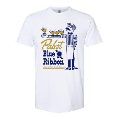 Pabst Blue Ribbon Beer Support Your Local Bartender Softstyle CVC T-Shirt