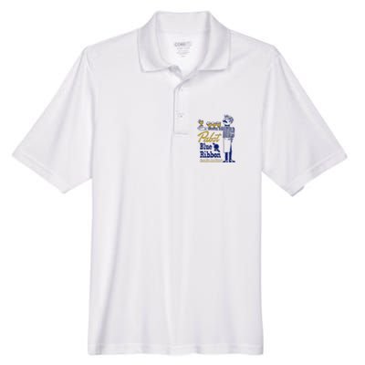 Pabst Blue Ribbon Beer Support Your Local Bartender Men's Origin Performance Pique Polo