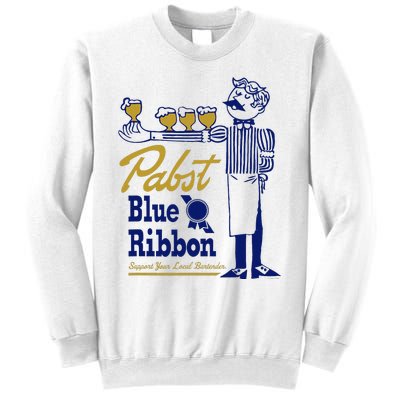 Pabst Blue Ribbon Beer Support Your Local Bartender Sweatshirt