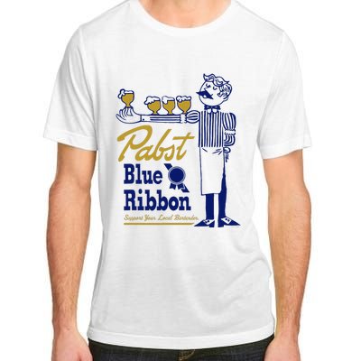 Pabst Blue Ribbon Beer Support Your Local Bartender Adult ChromaSoft Performance T-Shirt