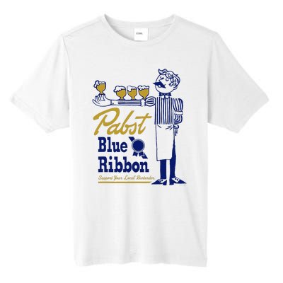 Pabst Blue Ribbon Beer Support Your Local Bartender Tall Fusion ChromaSoft Performance T-Shirt