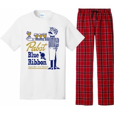 Pabst Blue Ribbon Beer Support Your Local Bartender Pajama Set