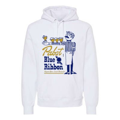 Pabst Blue Ribbon Beer Support Your Local Bartender Premium Hoodie