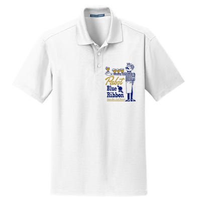 Pabst Blue Ribbon Beer Support Your Local Bartender Dry Zone Grid Polo