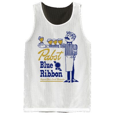 Pabst Blue Ribbon Beer Support Your Local Bartender Mesh Reversible Basketball Jersey Tank