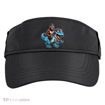 Patriotic Bigfoot Riding T Rex Adult Drive Performance Visor