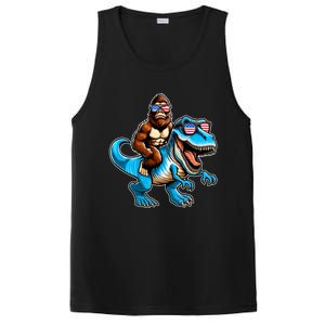 Patriotic Bigfoot Riding T Rex PosiCharge Competitor Tank