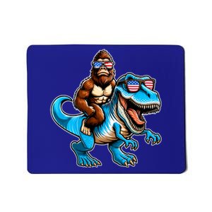 Patriotic Bigfoot Riding T Rex Mousepad