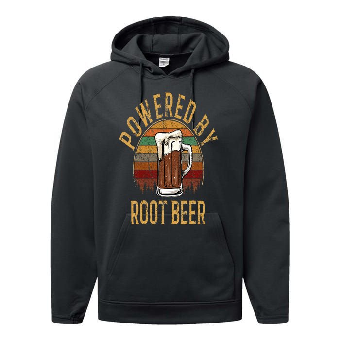 Powered by root beer root beer Performance Fleece Hoodie