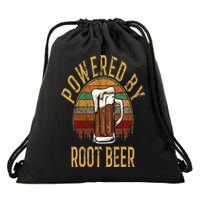 Powered by root beer root beer Drawstring Bag