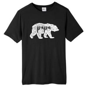 Papa Bear Retro Style Gift For Father Day & Dad Birthday Tall Fusion ChromaSoft Performance T-Shirt