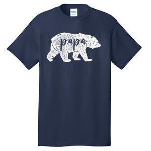 Papa Bear Retro Style Gift For Father Day & Dad Birthday Tall T-Shirt