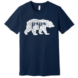 Papa Bear Retro Style Gift For Father Day & Dad Birthday Premium T-Shirt