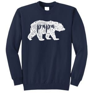 Papa Bear Retro Style Gift For Father Day & Dad Birthday Tall Sweatshirt