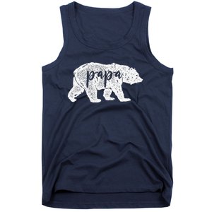 Papa Bear Retro Style Gift For Father Day & Dad Birthday Tank Top