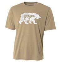 Papa Bear Retro Style Gift For Father Day & Dad Birthday Cooling Performance Crew T-Shirt