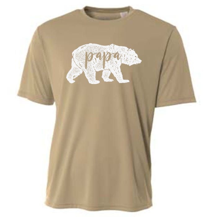 Papa Bear Retro Style Gift For Father Day & Dad Birthday Cooling Performance Crew T-Shirt