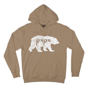 Papa Bear Retro Style Gift For Father Day & Dad Birthday Hoodie