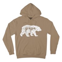 Papa Bear Retro Style Gift For Father Day & Dad Birthday Hoodie