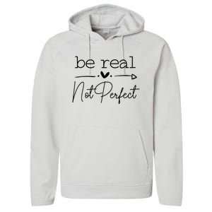 Positive Be Real Not Perfect Self Love Performance Fleece Hoodie