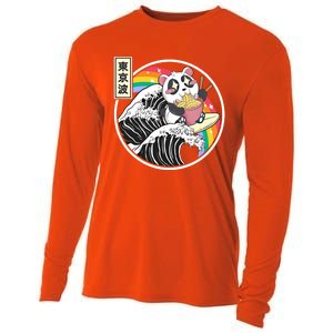 Panda Bear Ra Noodles Japanese Wave Anime Rainbow Kawaii Great Gift Cooling Performance Long Sleeve Crew