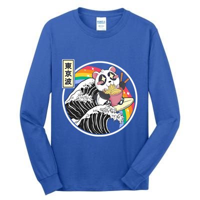 Panda Bear Ra Noodles Japanese Wave Anime Rainbow Kawaii Great Gift Tall Long Sleeve T-Shirt