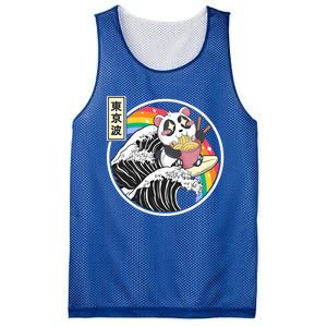 Panda Bear Ra Noodles Japanese Wave Anime Rainbow Kawaii Great Gift Mesh Reversible Basketball Jersey Tank