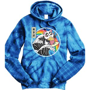 Panda Bear Ra Noodles Japanese Wave Anime Rainbow Kawaii Great Gift Tie Dye Hoodie