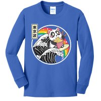 Panda Bear Ra Noodles Japanese Wave Anime Rainbow Kawaii Great Gift Kids Long Sleeve Shirt