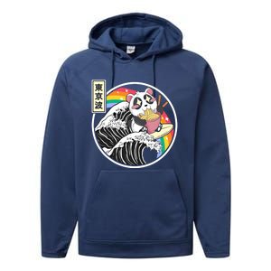 Panda Bear Ra Noodles Japanese Wave Anime Rainbow Kawaii Great Gift Performance Fleece Hoodie