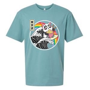 Panda Bear Ra Noodles Japanese Wave Anime Rainbow Kawaii Great Gift Sueded Cloud Jersey T-Shirt