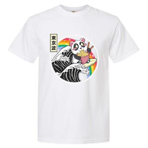 Panda Bear Ra Noodles Japanese Wave Anime Rainbow Kawaii Great Gift Garment-Dyed Heavyweight T-Shirt