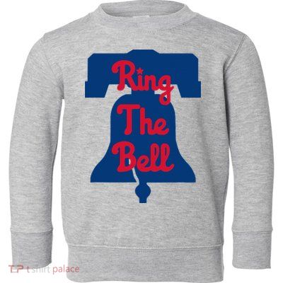 Philadelphia Baseball Ring The Bell Vintage Baseball Toddler Sweatshirt