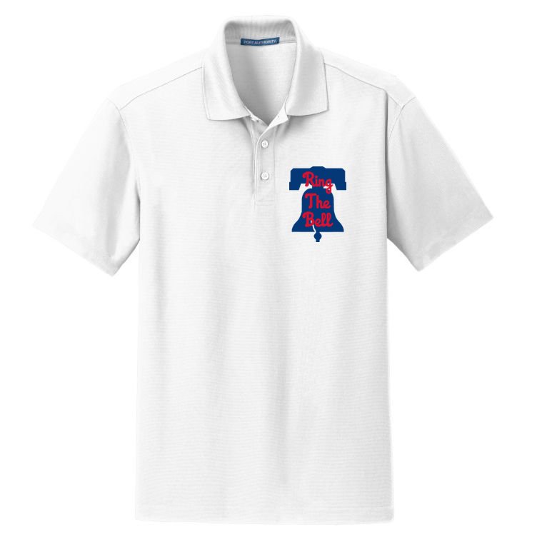 Philadelphia Baseball Ring The Bell Vintage Baseball Dry Zone Grid Polo