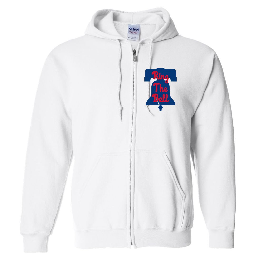 Philadelphia Baseball Ring The Bell Vintage Baseball Full Zip Hoodie