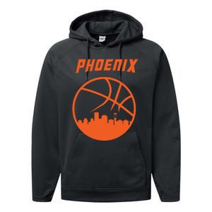 Phoenix Basketball Retro City Arizona State Bball Performance Fleece Hoodie