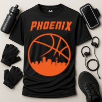 Phoenix Basketball Retro City Arizona State Bball Cooling Performance Crew T-Shirt
