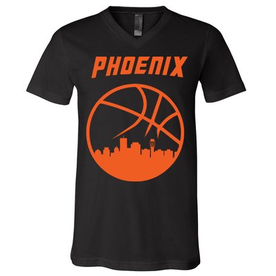 Phoenix Basketball Retro City Arizona State Bball V-Neck T-Shirt