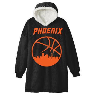 Phoenix Basketball Retro City Arizona State Bball Hooded Wearable Blanket