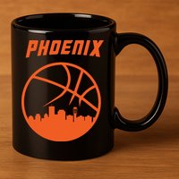 Phoenix Basketball Retro City Arizona State Bball 11oz C Handle Ceramic Mug