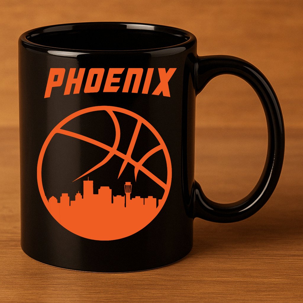 Phoenix Basketball Retro City Arizona State Bball 11oz C Handle Ceramic Mug