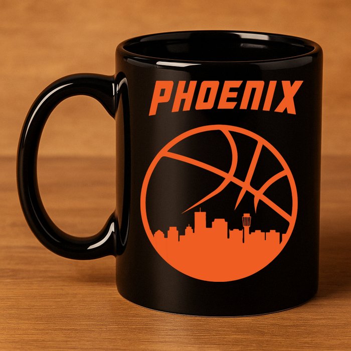 Phoenix Basketball Retro City Arizona State Bball 11oz C Handle Ceramic Mug
