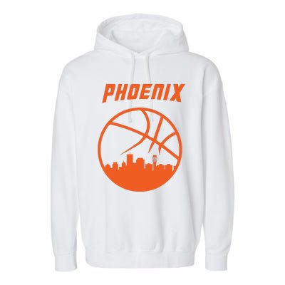 Phoenix Basketball Retro City Arizona State Bball Garment-Dyed Fleece Hoodie